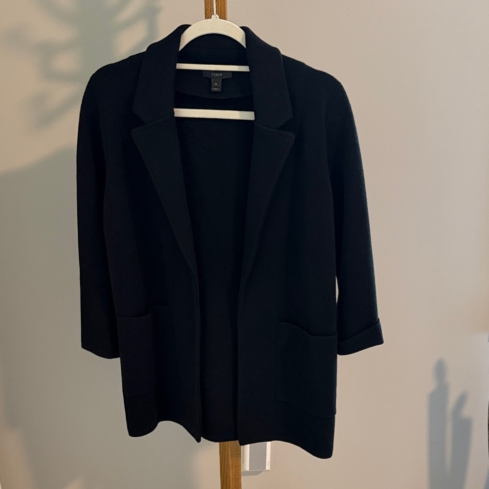 J Crew Black Open-Front Women's Coatigan